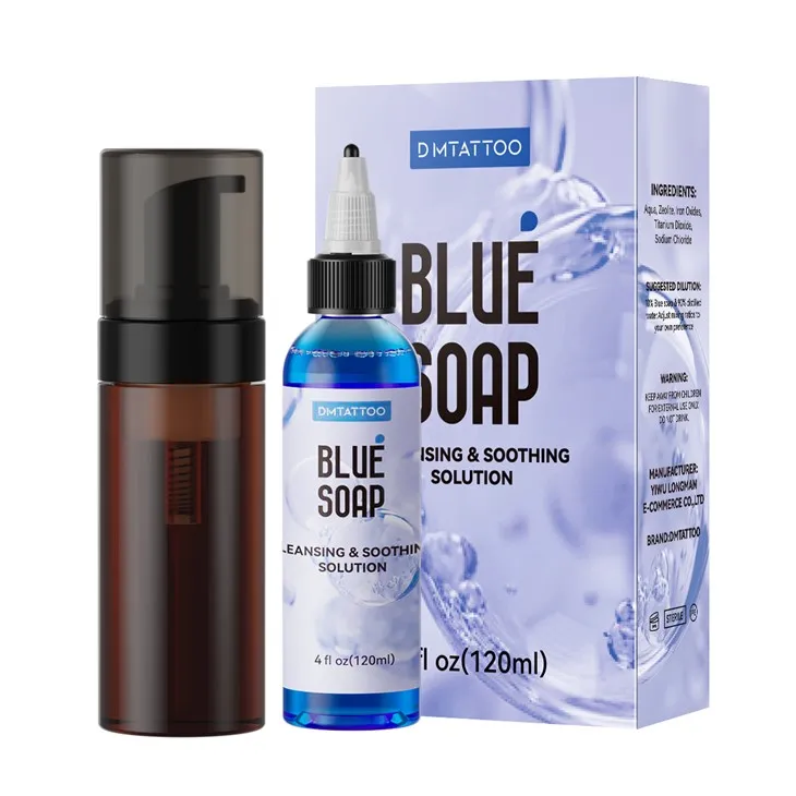 Tetovēšanas tīrīšana Zilas ziepes